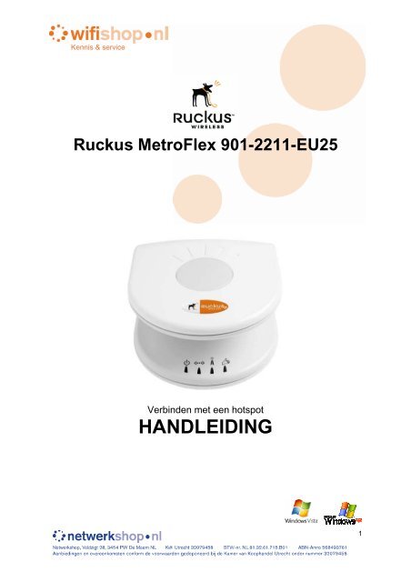 Ruckus Metroflex handleiding - WiFi Shop