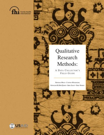 Qualitative Research Data Collector Guide - Chnri