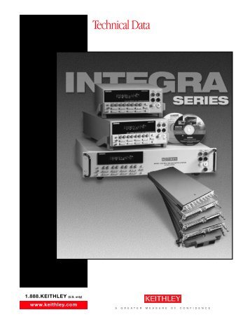 Integra Series Technical Data Sheet - Keithley Instruments