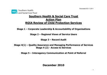 12. RQIA Review of Child Protection Services SHSCT Action Plan