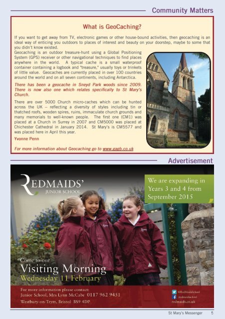 St Mary's Messenger - Winter 2014