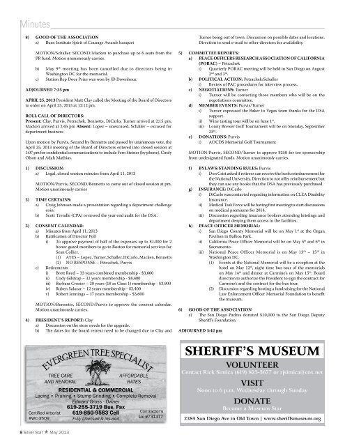 Current Issue - Deputy Sheriffs' Association of San Diego County