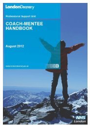 Coach-Mentee Handbook - Mentoring - London Deanery