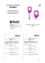 ASPA: Adaptateur de filetage pour anneaux de levage RUD: RUD