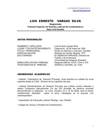 LUIS ERNESTO VARGAS SILVA