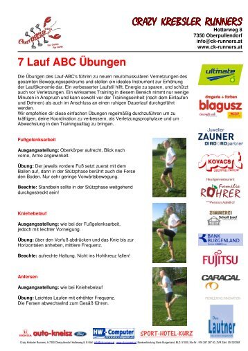7 Lauf ABC Ãbungen - Crazy Krebsler Runners