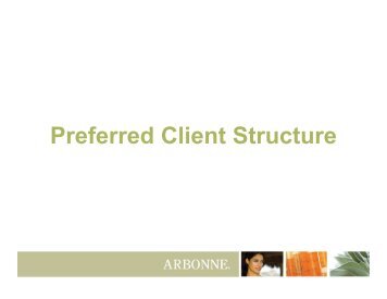 Preferred Client Structure - Arbonne