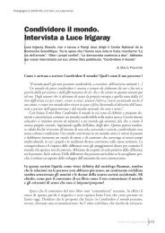 Condividere il mondo. Intervista a Luce Irigaray - Pedagogika