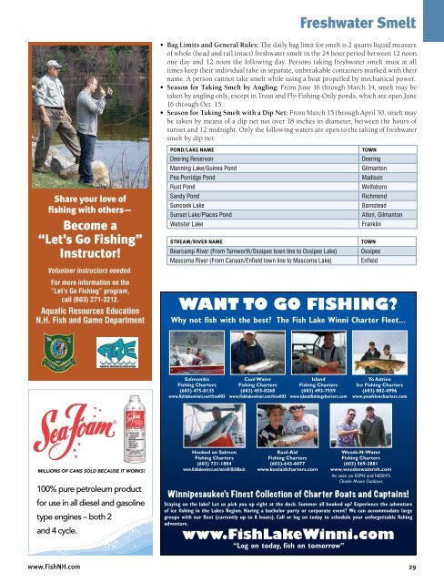 the 2010 digest - New Hampshire Fish and Game Department