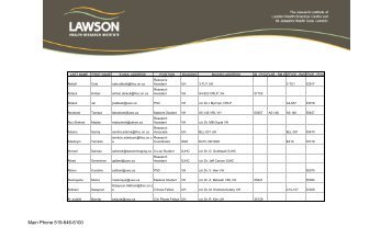 2009 oct_personnel telephone directory - Lawson Health Research ...