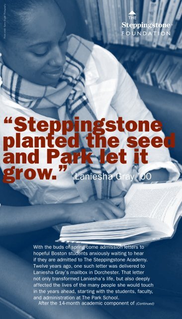 Steppingstone Newsletter, Spring 2011 - The Steppingstone ...