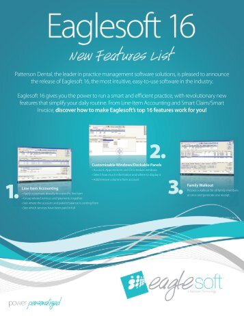 Eaglesoft Version 16 New Features List - FAQ