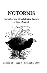 Full Article - Notornis - The Ornithological Society of New Zealand