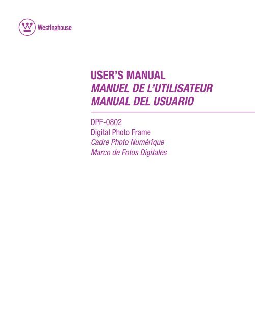 user's manual manuel de l'utilisateur manual del usuario