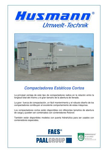 Compactadores EstÃ¡ticos Cortos - husmann umwelt technik