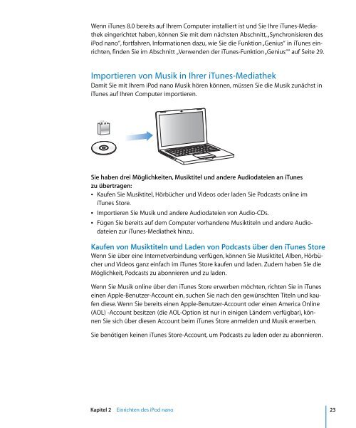 iPod nano Benutzerhandbuch - Support  - Apple