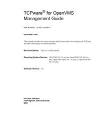 TCPware for OpenVMS Management Guide - Process Software