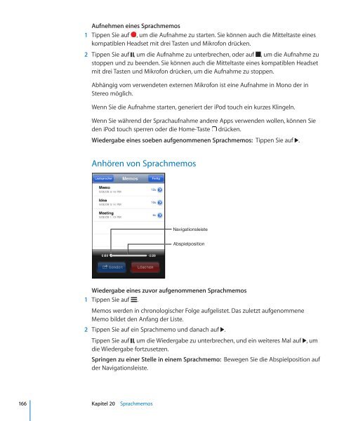 iPod touch Benutzerhandbuch - Support  - Apple