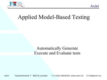 Applied Model-Based Testing