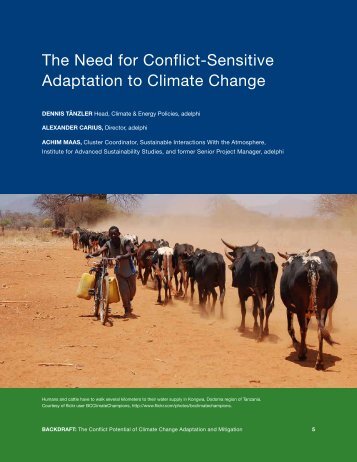 the need for Conflict-Sensitive adaptation to Climate Change - adelphi