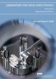 Jahresbericht 2008 - Laboratory for Solid State Physics