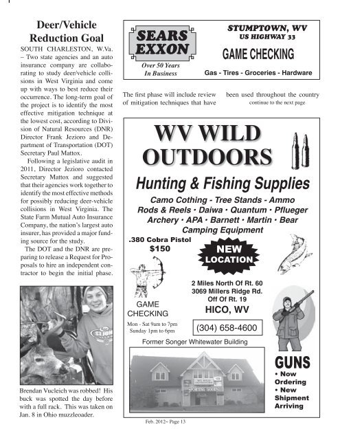 Issue 215 February 2012 - Wvasportsman.net