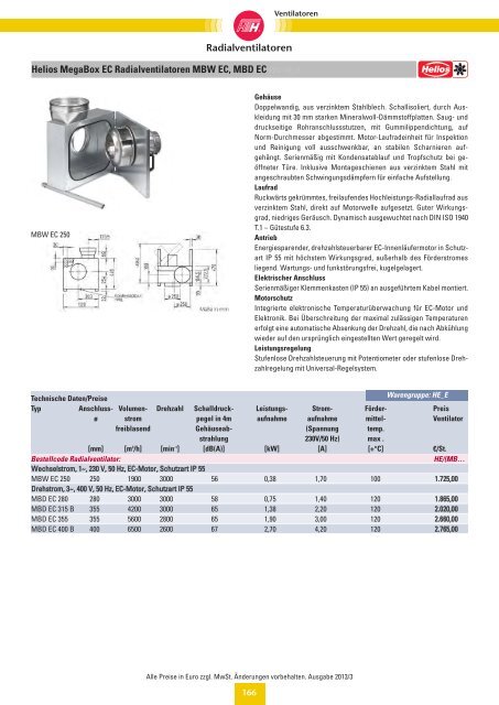 Verzeichnis: Ventilatoren - Felderer