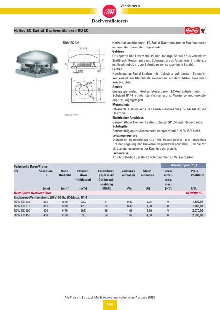 Verzeichnis: Ventilatoren - Felderer