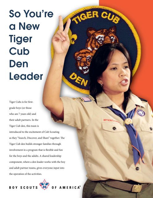 So You're a New Tiger Cub Den Leader - ScoutLander