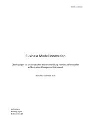 Business Model Innovation. Ãberlegungen zur ... - cc:langen