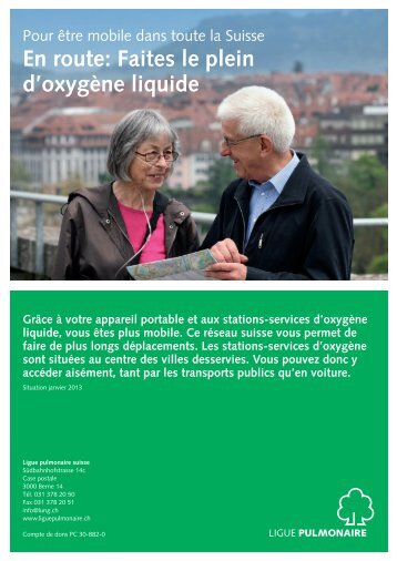 En route: Faites le plein d'oxygène liquide - Ligue pulmonaire