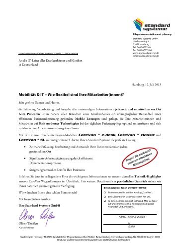 Infobrief Krankenhaus / IT Juli 2013 - Standard Systeme