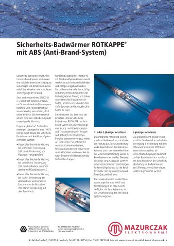 Sicherheits-BadwÃ¤rmer ROTKAPPEÂ® mit ABS (Anti-Brand-System)