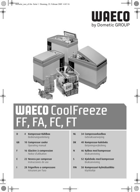 Instrucciones de uso - Waeco