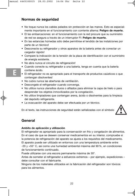 Instrucciones de uso - Waeco