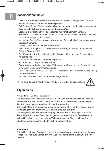 Instrucciones de uso - Waeco