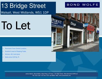 13 Bridge Street, Walsall - Bond Wolfe