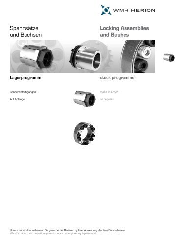 Spannsätze und Buchsen Locking Assemblies and Bushes