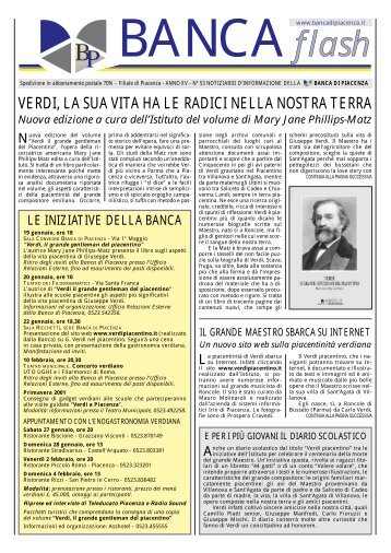 la âspoon riverâ della piacentinitÃ  - Banca di Piacenza