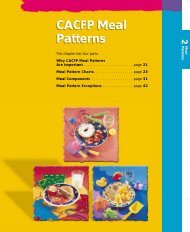 Chapter 2: CACFP Meal Patterns - Team Nutrition