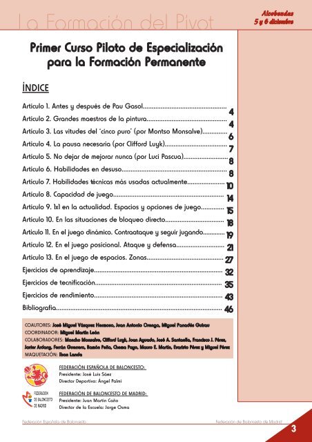 Dossier Completo del Curso de PÃ­vots - Club del Entrenador