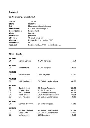 Protokoll - uer-leichtathletik-verband