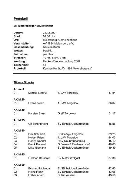 Protokoll - uer-leichtathletik-verband