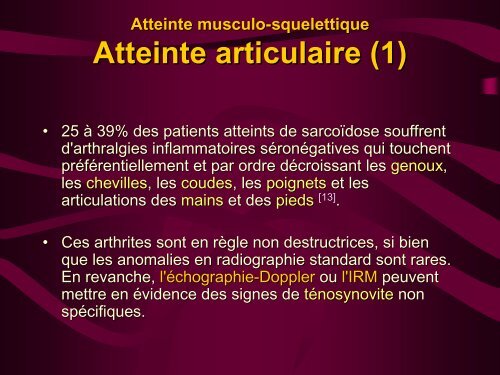 Atteinte musculo-squelettique