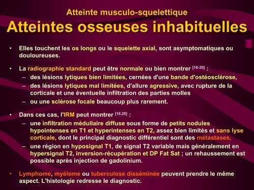 Atteinte musculo-squelettique