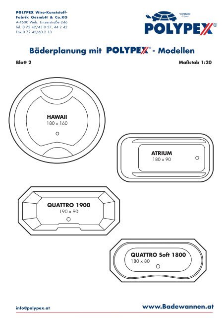 Planungen Badewannen neu - Polypex