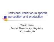 Individual variation in speech perception and production