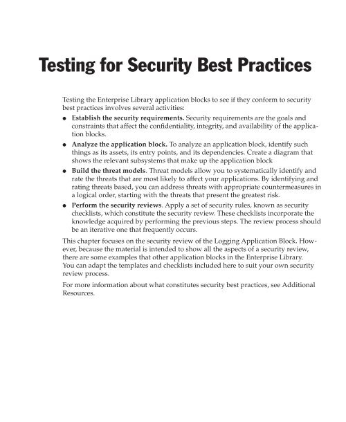 Enterprise Library Test Guide - Willy .Net