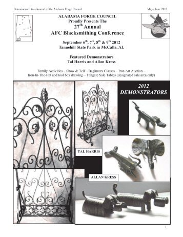 27th Annual AFC Blacksmithing Conference - Alabama Forge Council