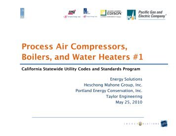 Process Air Compressors, Boilers, and Water Heaters #1